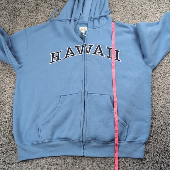 Hawaii Hoodie Men Extra Large Blue Sweater Aloha Beach Destination Surf Zip Up - Picture 4 of 6